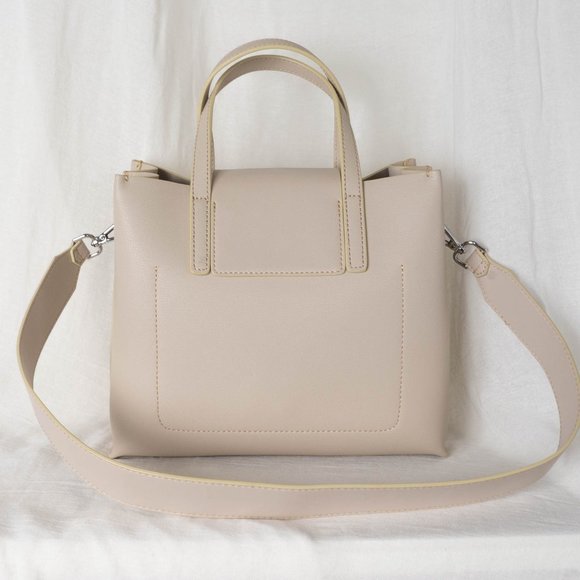 😍The Stella Genuine Leather Satchel Bag - Cream - Picture 8 of 14